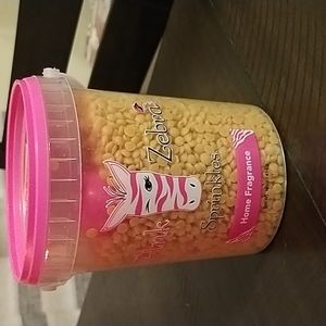 Cartoon of pink zebra sprinkles